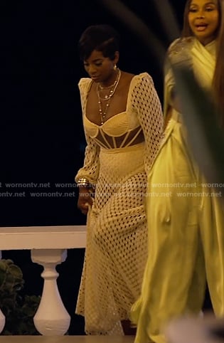 Shamea’s white bustier dress on The Real Housewives of Atlanta