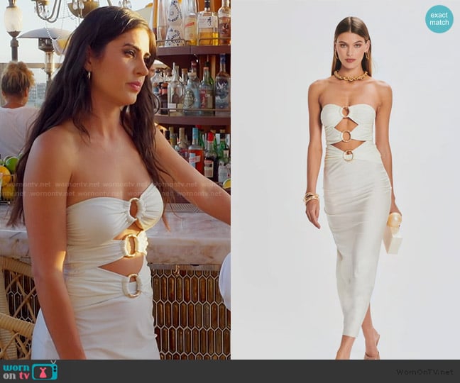Retrofete Lily Lycra Maxi Dress worn by Michelle Saniei on The Valley