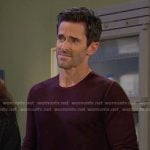 Shawn’s dark red sweater on Days of our Lives