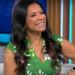 Sheryl Ziegler’s green floral dress on CBS Mornings