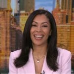 Shirleen’s pink double breasted blazer on Good Morning America