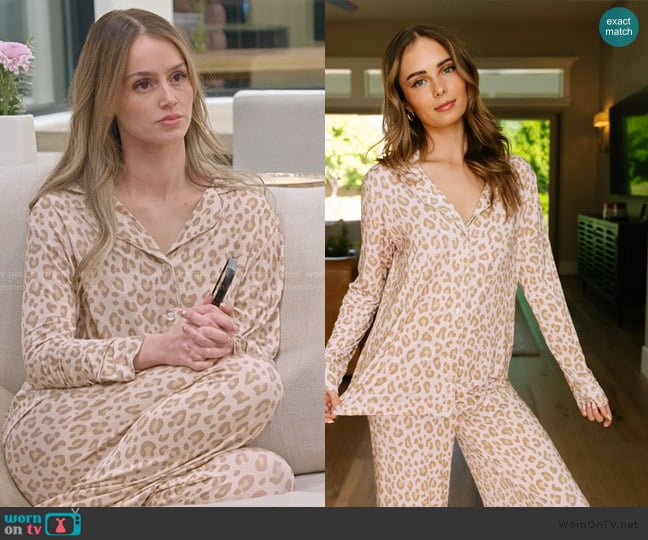 Goosebumps Pink Panther Pajama Set worn by Mikayla Matthews on The Secret Lives of Mormon Wives