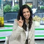Shoshanna Stern’s beige two button blazer on Today