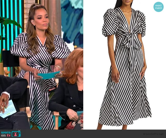 Sunny’s stripe tie front dress on The View