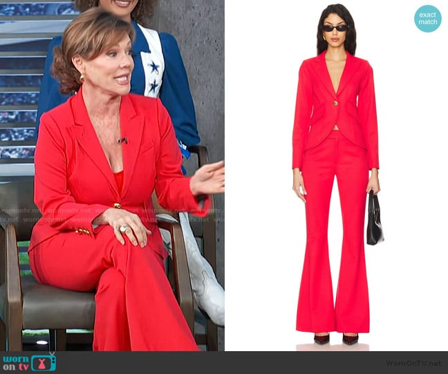 Smythe One Button Blazer worn by Kelli Finglass on Access Hollywood