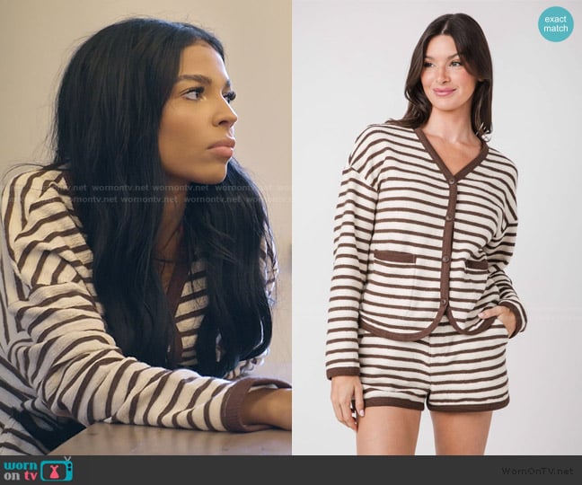 Bohme Karis Knit Button Up Cardigan worn by Layla Taylor on The Secret Lives of Mormon Wives