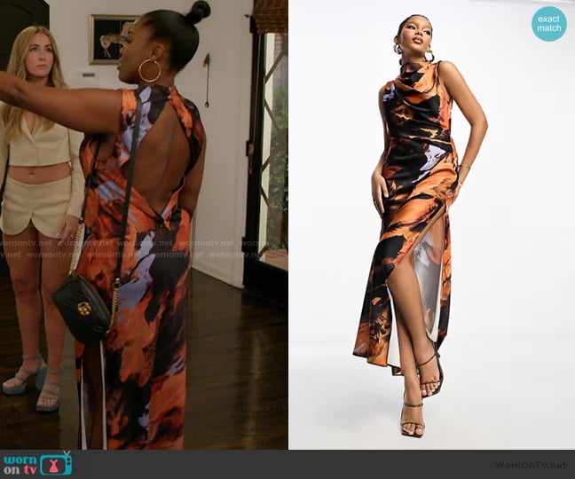 ASOS Split Side Plunge Maxi Dress worn by Jasmine Goode on The Valley