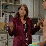 Steffy’s burgundy satin blazer on The Bold and the Beautiful