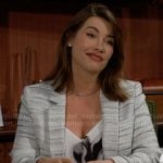 Steffy’s grey tweed blazer on The Bold and the Beautiful
