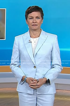 Stephanie's blue linen blazer on Today