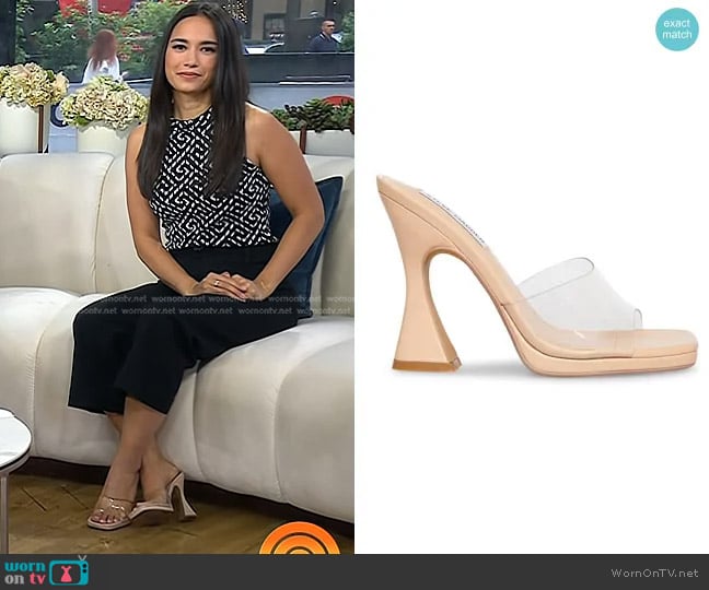 Steve Madden Lipa Pump in Clear worn by Emilie Ikeda on Today