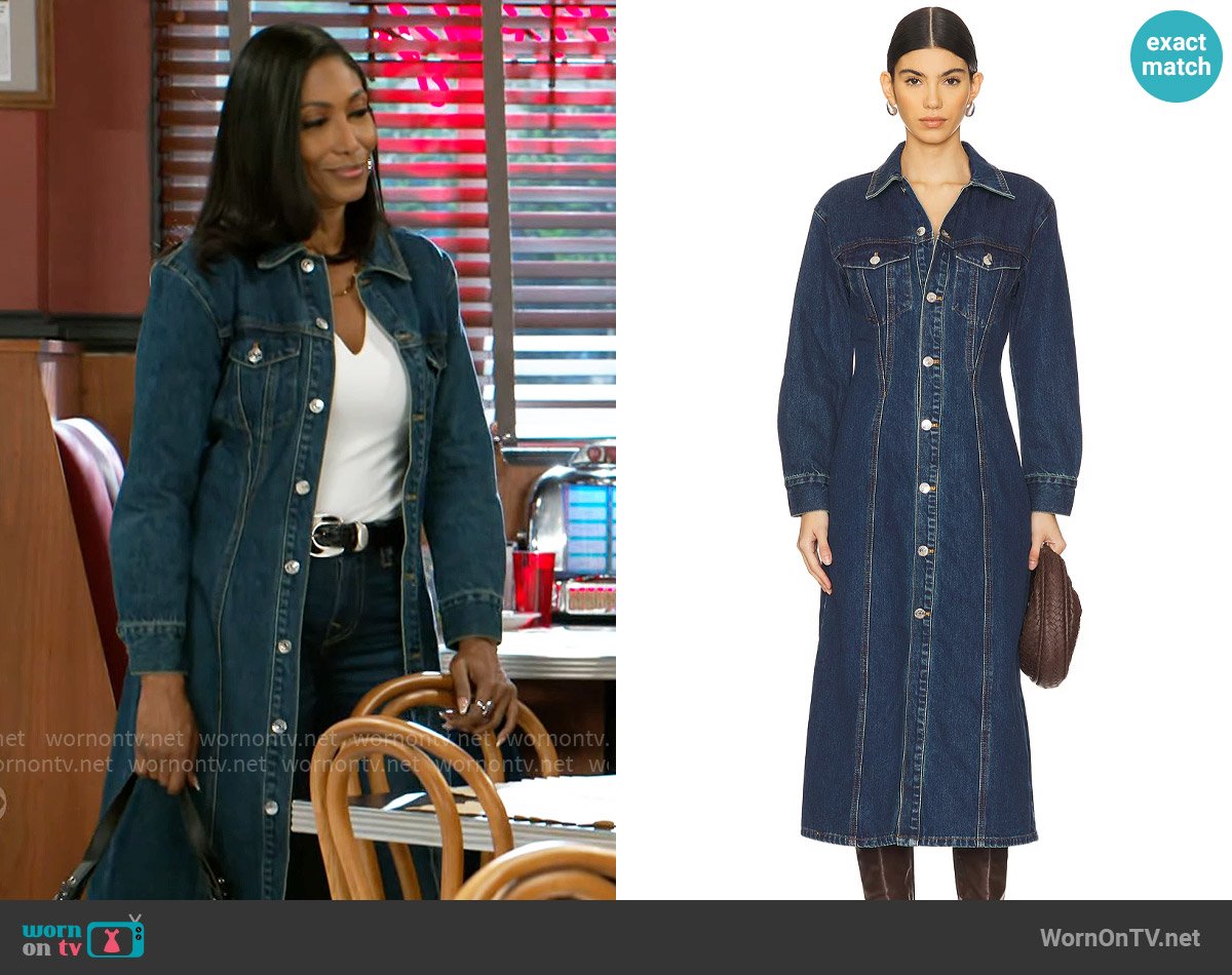 Steve Madden Maxine Dress worn by Dana 'Leslie' Thomas (Trisha Mann-Grant) on Beyond the Gates