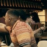 Shaad’s mixed gradient shirt on The Chi