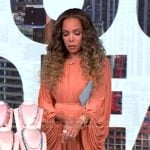 Sunny’s pink hi lo ruffle dress on The View