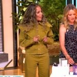 Sunny’s mustard ruffle top and pants on The View