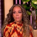 Sunny’s printed turtleneck top on The View