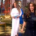 Sunny’s white gathered maxi dress on The View
