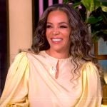 Sunny’s yellow keyhole blouse on The View