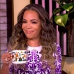 Sunny’s floral print sheath dress on The View