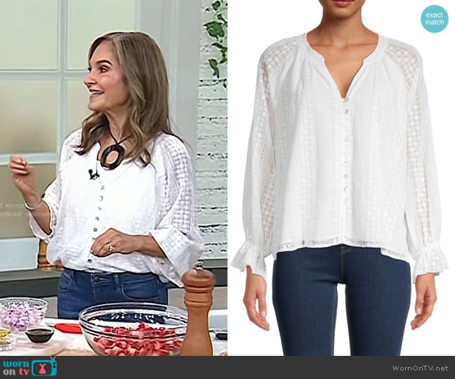 Supply & Demand Daphne Eyelet Top worn by Joy Bauer on Today