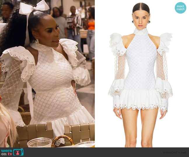 Susan Fang Ruffle Cut-out Mini worn by Kelli Ferrell on The Real Housewives of Atlanta