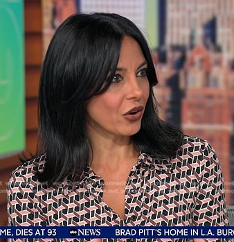 Dr. Tara Narula’s geometric print jumpsuit on Good Morning America