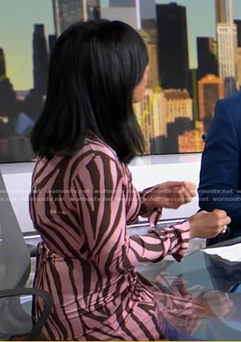 Dr. Tara Narula’s pink zebra print dress on Good Morning America