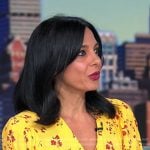 Dr. Tara Narula’s yellow floral wrap dress on Good Morning America