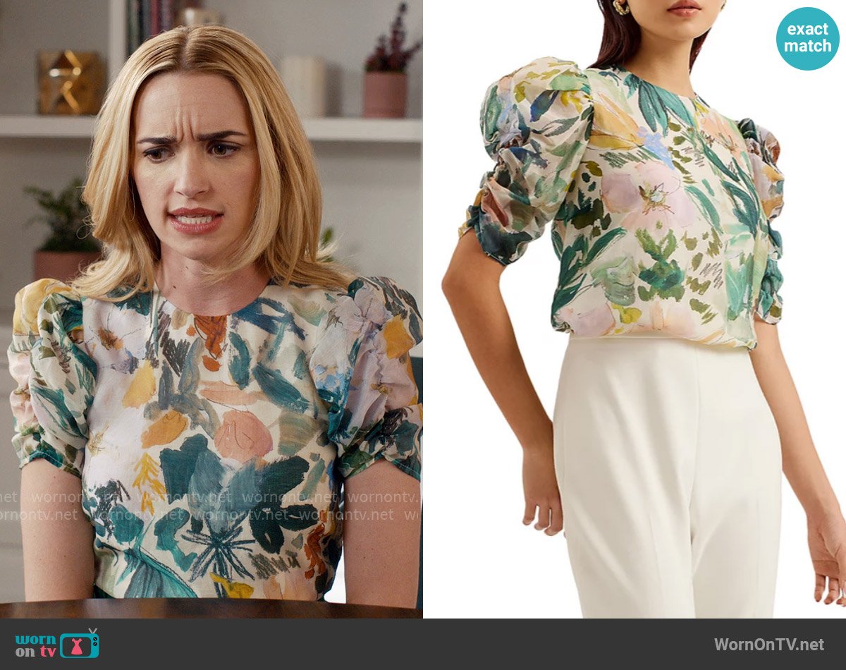 Ted Baker Oasia Top worn by Georgia Miller (Brianne Howey) on Ginny & Georgia