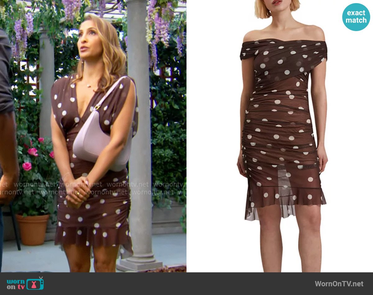 Ted Baker Tildahh Crossover Neck Dress worn by Lily Winters (Christel Khalil) on The Young and the Restless