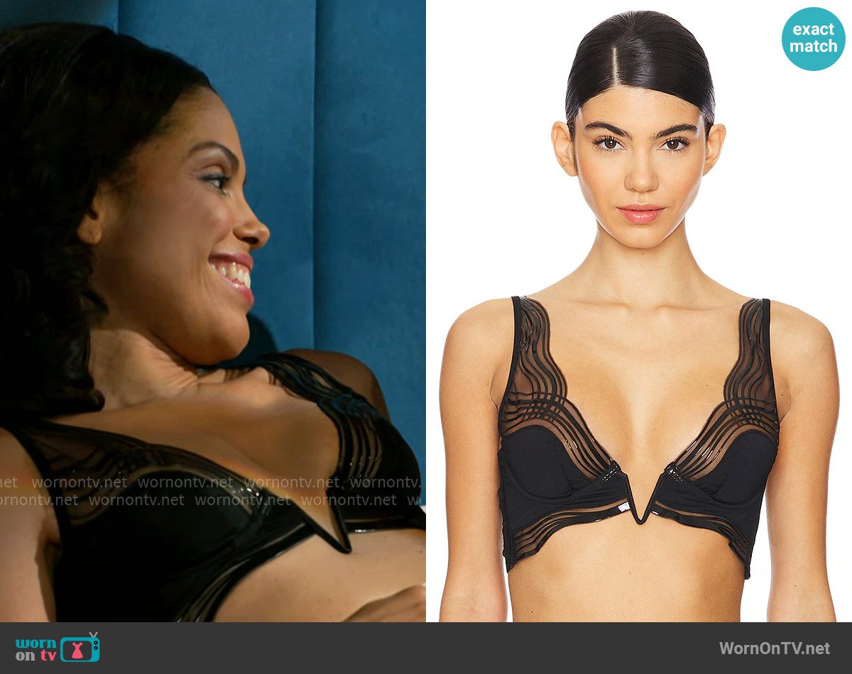 Thistle and Spire Wavelength Bra worn by Dani Dupree (Karla Mosley) on Beyond the Gates