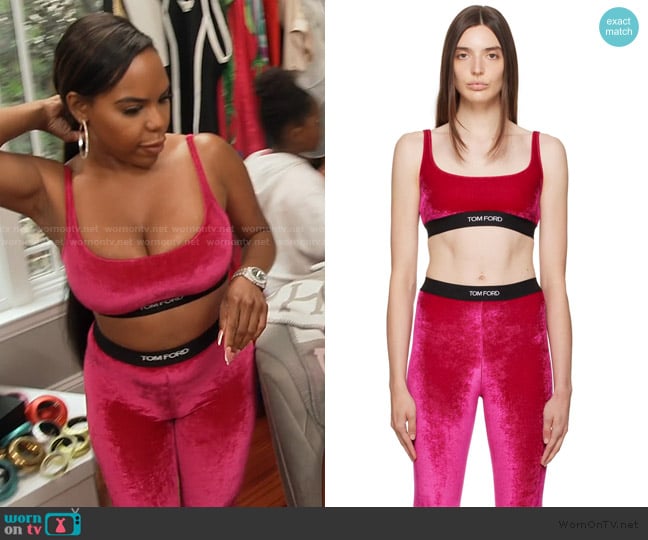 Tom Ford Red Scoop Neck Bra worn by Kelli Ferrell on The Real Housewives of Atlanta
