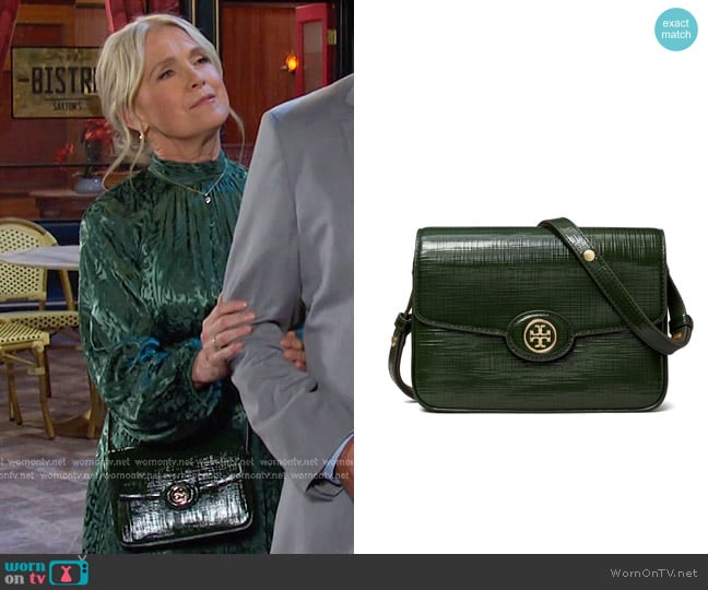 Jennifer’s green shoulder bag on Days of our Lives