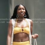 Trina’s orange textured bikini on General Hospital