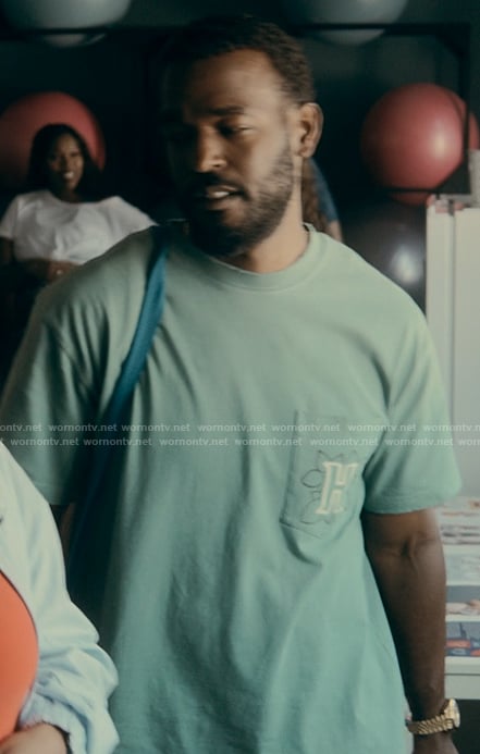 Trig's green tee on The Chi