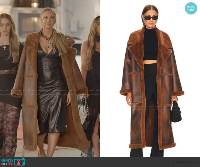 Tulorosa x Marianna Hewitt Belen Coat worn by Mayci Neeley on The Secret Lives of Mormon Wives