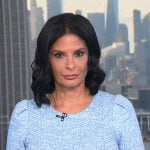 Darlene’s blue tweed sheath dress on Today