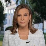 Mary’s white double breasted tweed blazer on Good Morning America