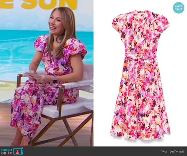 Ulla Johnson Ottilie Dress in Azalea worn by Lori Bergamotto on Good Morning America