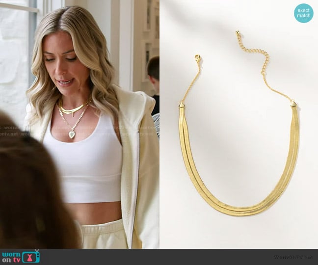 Uncommon James Double Layer Herringbone Chain Necklace worn by Kristin Cavallari on Honestly Cavallari The Headline Tour