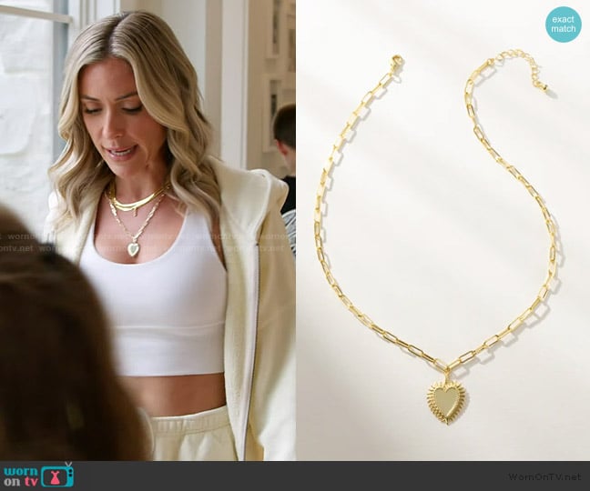 Uncommon James Hopeless Romantic Heart Necklace worn by Kristin Cavallari on Honestly Cavallari The Headline Tour