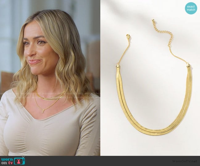 Uncommon James Double Layer Herringbone Chain Necklace worn by Kristin Cavallari on Honestly Cavallari The Headline Tour