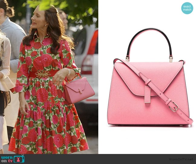 Valextra Leather Tote Bag worn by Charlotte York (Kristin Davis) on And Just Like That