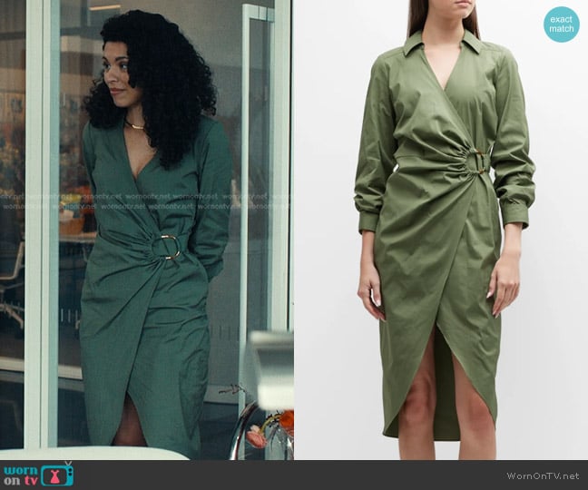 Veronica Beard Afton Wrap Midi Dress worn by Sonia Carter (Kyra Tantao) on The Better Sister