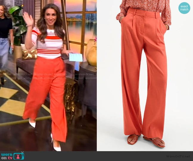 Veronica Beard Heyser Wide-Leg Pants worn by Alyssa Farah Griffin on The View