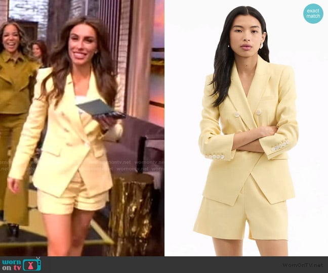 Veronica Beard Miller Stretch-Linen Dickey Jacket worn by Alyssa Farah Griffin on The View