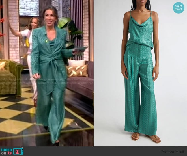 Veronica Beard Sola Cowl Neck Satin Camisole worn by Alyssa Farah Griffin on The View