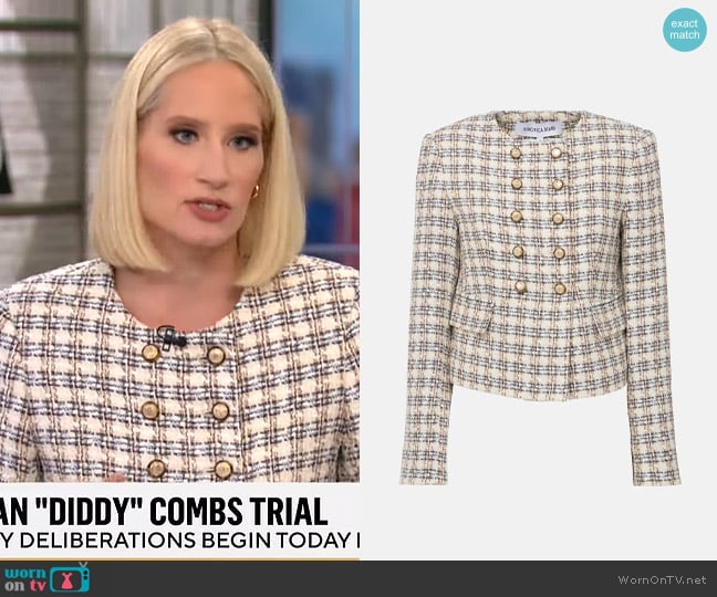Veronica Beard Bentley Tweed Jacket worn by Caroline Polisi on CBS Mornings