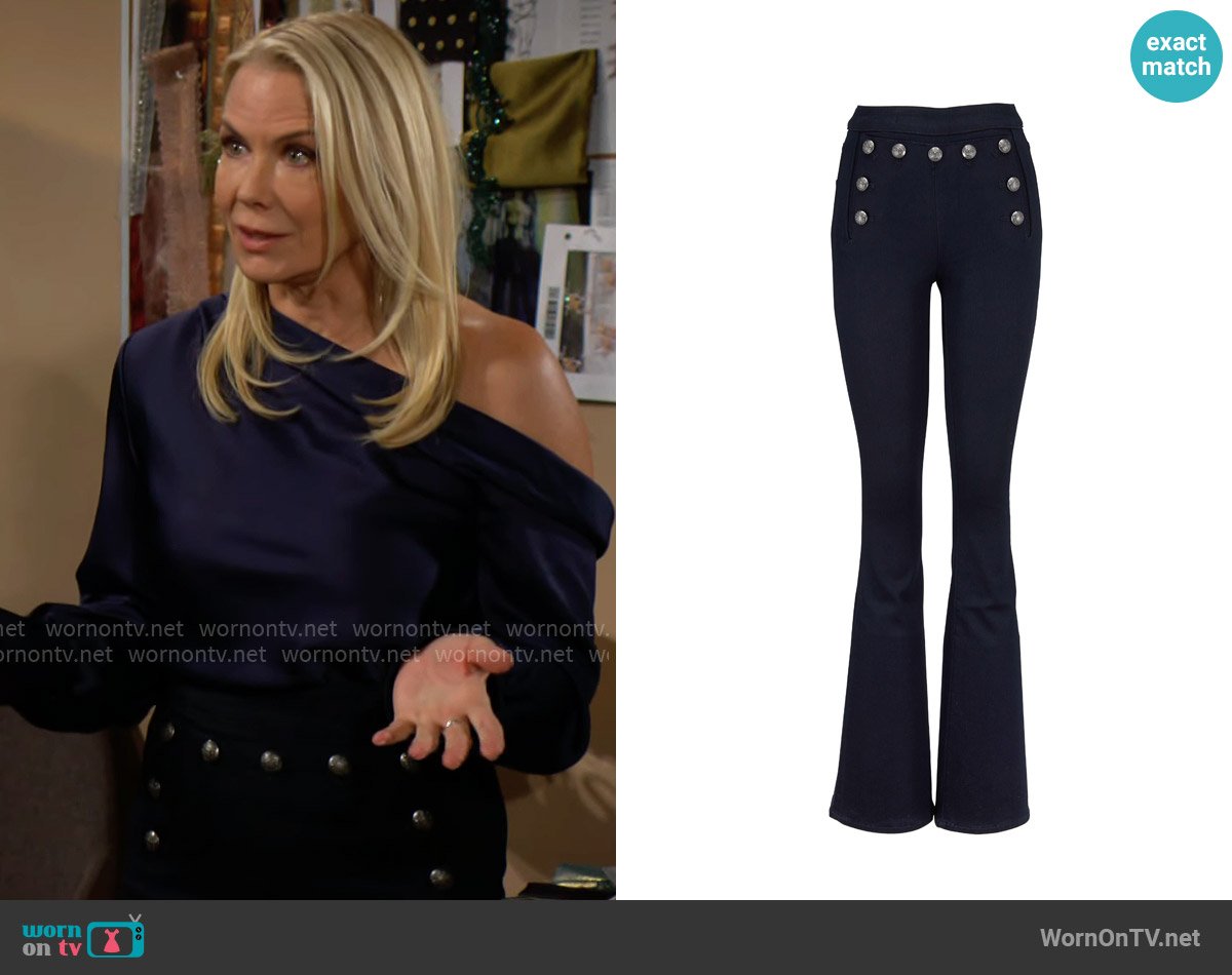 Veronica Beard Beverly Pant worn by Brooke Logan (Katherine Kelly Lang) on The Bold and the Beautiful