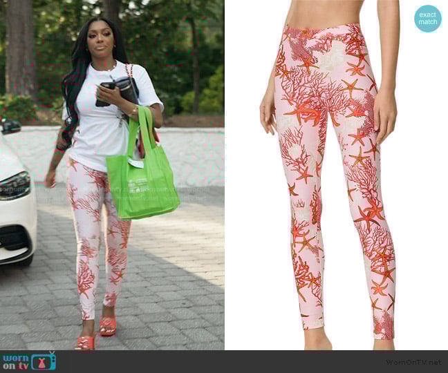 Versace Seaside Print Stretch Pants worn by Porsha Williams on The Real Housewives of Atlanta